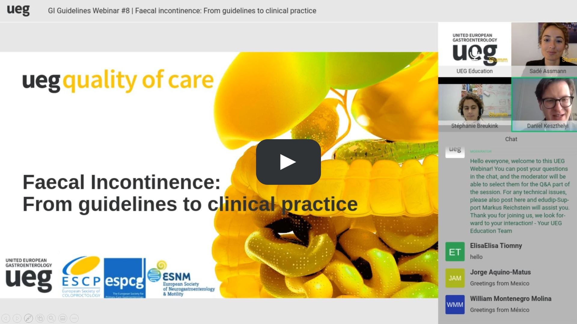 Faecal incontinence: From guidelines to clinical practice