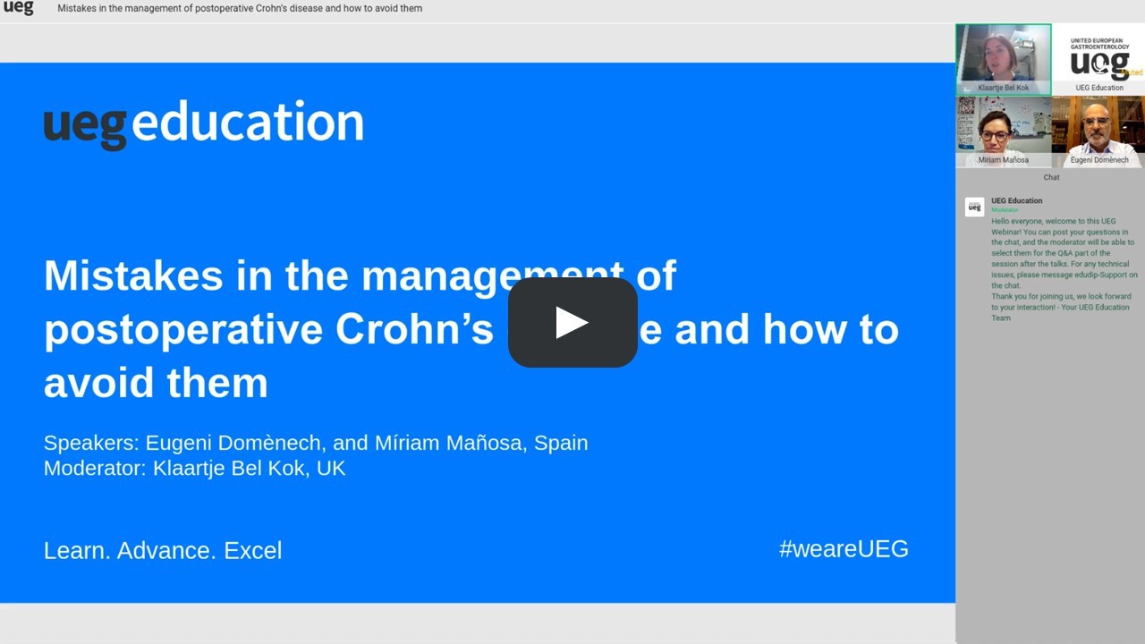 Mistakes in the management of postoperative Crohn's disease and how to avoid them